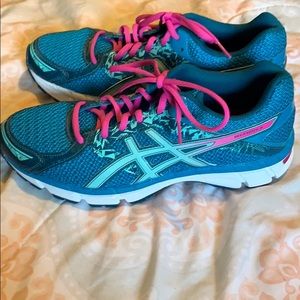 Blue and Pink ASICS Gel Excite Freeze Sneakers